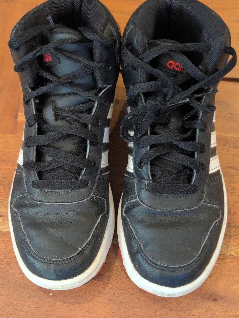 adidas Kids Black and White High-Top Sneakers